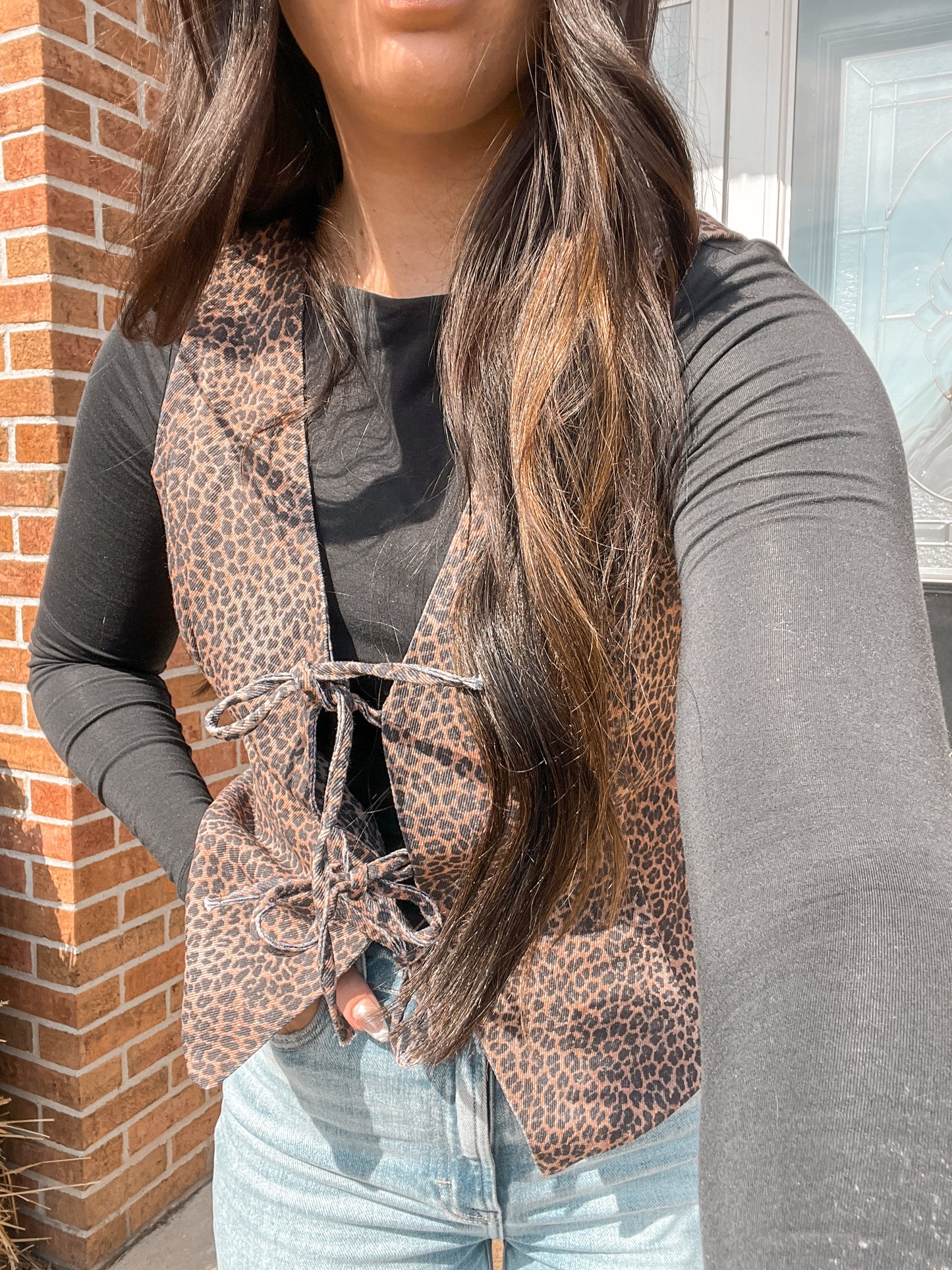 Leopard Tie Vest