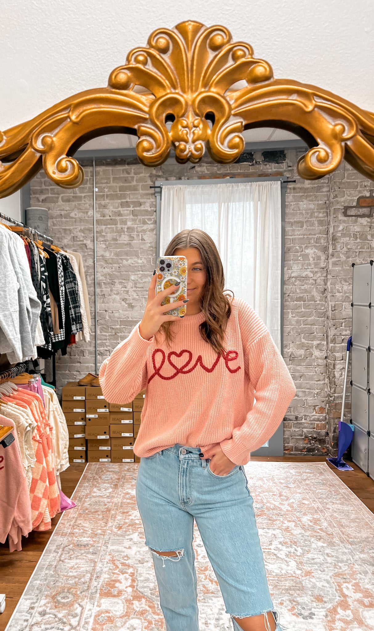 Love Always Embroidered Sweater