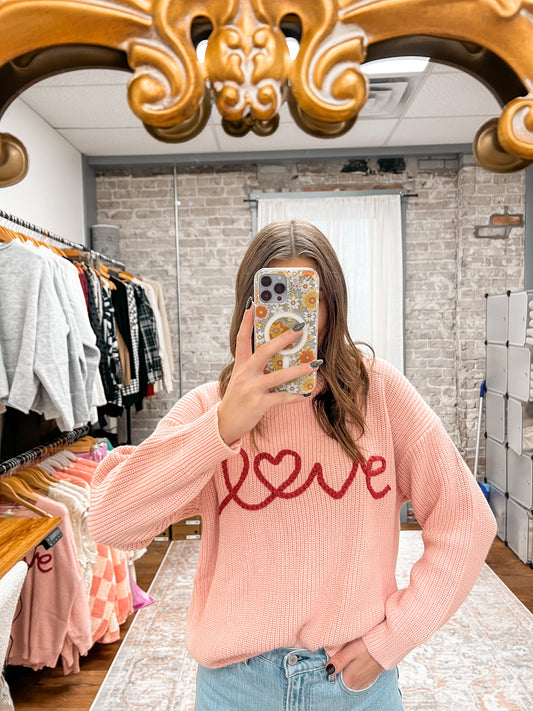 Love Always Embroidered Sweater