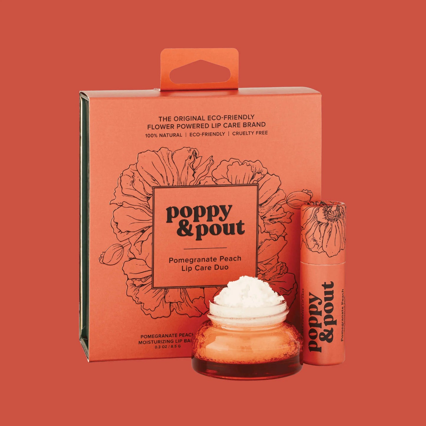 Pomegranate Peach Lip Care Duo - Poppy & Pout